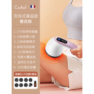 LOUKEV筋膜槍手持式肩頸部按摩儀老人電動(dòng)關(guān)節(jié)肌肉放松經(jīng)絡(luò)按摩器助眠器 櫻花粉[充電款-液晶顯示屏]比傳