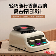 伊酷爾香薰藍(lán)牙音箱旋轉(zhuǎn)擴(kuò)香氛圍燈復(fù)古造型迷你小音響女生生日實(shí)用禮物 白色【藍(lán)牙5.4/香薰功能】