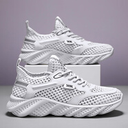 保羅．皮匠（BAOLUOPIJANG）鞋子男休閑鞋女2025秋季情侶款溯溪鞋運動(dòng)鞋男大碼涉水速干大網(wǎng)鞋 白色Y-GG71 39