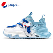 百事（PEPSI）百事夏季男鞋厚底增高6cm情侶面包鞋子運動休閑老爹鞋男潮鞋 白藍(噴繪漸變藍) 41