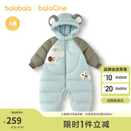 巴拉巴拉balaOne童裝兒童羽絨服連體衣2025冬裝哈衣爬服萌趣208425120204