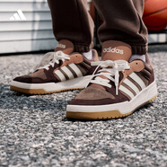 adidas ENTRAP休閑低幫運(yùn)動(dòng)板鞋少年感復(fù)古籃球鞋男女阿迪達(dá)斯   巖層深土地棕/白色/暗灰棕   37