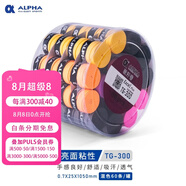 ALPHA 阿爾法手膠網(wǎng)球吸汗帶羽毛球拍手膠磨砂干性吸汗粘性防滑 TG300粘性混色60個盒裝