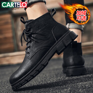 卡帝樂(lè )鱷魚(yú)（CARTELO）馬丁靴男款英倫2025秋冬季復古工裝靴男士高幫皮靴子男登山鞋
