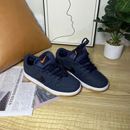 AJNIKER莆田純原Dunk高版本白黑生膠氣墊鞋舌鞋帶百搭男女滑板鞋低幫情侶 藍生膠【吱吱響+氣墊】NIKE 42  NIKE