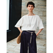 MARIUS雨露麻系列丨“清冷套”北歐簡(jiǎn)約風(fēng)蕾絲花型背心/T恤/半裙 白色【半裙】 M