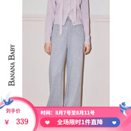 香蕉寶貝（BANANA BABY）BANANA BABY2024年冬季新款垂感針織衛(wèi)褲女直筒闊腿褲D244KZ654 灰色 L