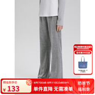 ELLE KIDS童裝 戴帽天鵝絨秋季女童休閑套燙鉆開衫外套/長褲可選 灰色-長褲 165 (M)