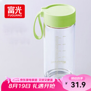 富光清然玻璃杯 高硼硅玻璃水杯子 女生便攜牛奶咖啡高顏值茶杯480ml