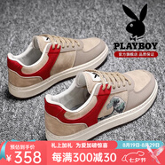 花花公子（PLAYBOY）感男鞋2025新款秋季百搭休閑鞋韓版鞋子男厚底德訓板鞋男款 紅色【主圖款】 39