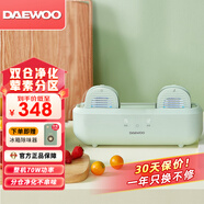 大宇雙/三倉(cāng)果蔬清洗機(jī) 果蔬清洗器 洗菜機(jī)蔬菜清洗機(jī)食材凈化機(jī)除農(nóng)殘果蔬凈化器 蔬果清洗機(jī) 豆莢綠QX6-1雙倉(cāng)+冰箱除味器CW01
