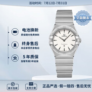 歐米茄（OMEGA）瑞士星座系列曼哈頓石英防水女腕表28mm 鋼帶白盤(pán)131.10.28.60.02.001