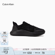 Calvin Klein Jeans男士復古舒適簡(jiǎn)約輕便ck網(wǎng)面厚底跑步鞋運動(dòng)鞋禮物YM00905 0GT-太空黑 41