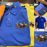 保羅拉夫勞倫（Polo Ralph Lauren）美國夏季短袖T恤Polo杉翻領(lǐng)休閑刺繡彩馬標三彩馬寶藍M (120-140斤)