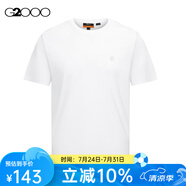 G2000【全棉】G2000男裝SS24商場新款柔軟舒適立體印花絲光棉短袖T恤 白色 S