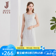 經(jīng)典故事（JANE STORY）2025新款黑色無袖連衣裙女夏季優(yōu)雅氣質(zhì)高級感外穿碎花背心裙修身 U73杏白花 XL