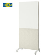 宜家（IKEA）MITTZON米特叢衣帽架晾衣架可移動(dòng)置物架現(xiàn)代家用 米黃色白色屏/白板