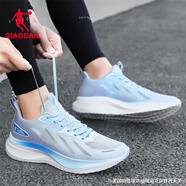 喬丹（QIAODAN）男鞋運動(dòng)鞋男冬季新款網(wǎng)面跑步鞋男款透氣休閑鞋網(wǎng)鞋 喬丹白/天際藍-2286R 43