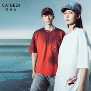 凱施迪（CAISEDI）凱施迪2025年夏季新款時(shí)尚休閑百搭混紡?fù)笟鈭A領(lǐng)寬松T恤紅色男 紅色 時(shí)尚個(gè)性 柔軟/透氣/吸濕 M (170) 62