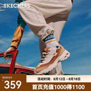 斯凱奇（Skechers）男鞋拼接厚底老爹鞋情侶鞋休閑運(yùn)動(dòng)熊貓鞋237153 灰褐色/自然色/TPNT 41