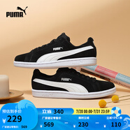 彪馬（PUMA）復(fù)古百搭休閑薄底板鞋男女經(jīng)典簡(jiǎn)約運(yùn)動(dòng)鞋 SMASH 361730 黑色-白-01 36