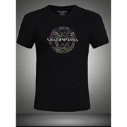 EMPORIO ARMANI EA7阿瑪尼夏季薄款冰·絲透氣短袖T恤男韓版潮流大碼半袖圓領(lǐng)體 907款黑色 M 建議【100-120】斤