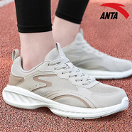 anta kids安踏運動鞋男款減震軟底跑鞋官夏季網(wǎng)面透氣跑步鞋休閑男鞋 5525-6二度灰/深灰棕【旗艦新款 40 現(xiàn)貨速發(fā)