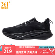 361度運(yùn)動(dòng)鞋男鞋赤焰4網(wǎng)面透氣跑鞋男輕便通勤減震專業(yè)跑步鞋 曜石黑 44