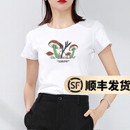 幻黛短袖t恤女夏季女裝棉白色打底衫品牌純色女士短袖新款t恤女 蘑菇 S