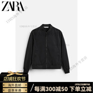 ZARA2025春季新品男裝多色選簡約輕便飛行員夾克外套4302401 黑色 S (175/92A)