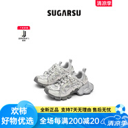 SugarSu白鹿于文文同款酥履24秋季時尚復古增高拼色綁