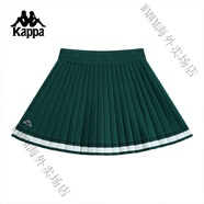 卡帕（Kappa）背靠背2025新款復(fù)古運動半身裙網(wǎng)球裙短裙百褶裙女裙子 綠色-349 S (成人)