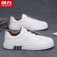 回力（Warrior）男鞋休閑鞋子男士時(shí)尚板鞋百搭一腳蹬男鞋M373T白色40