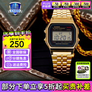 卡西歐（CASIO）小金表男士時尚潮流石英表電子表復古防水手表男 A159WGEA-1PR