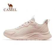 駱駝（CAMEL）【斷碼】駱駝運動鞋男女小白鞋男女板鞋防滑耐磨透氣休閑鞋子 X23C304024藕粉/玫瑰金 38
