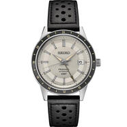 精工（SEIKO）日韓表復(fù)古機(jī)械腕表黑盤灰?guī)r(shí)GMT刻度防水全球購(gòu) 圖片色