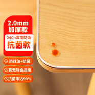 鐘愛一生桌墊透明桌面墊餐桌布防水防油PVC軟玻璃茶幾墊水晶板臺面墊抗菌 【2mm足厚】真抗菌真防油 透明 40*60cm【學(xué)校小學(xué)生餐墊】