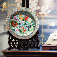 賀隆來北京傳統(tǒng)手工藝品景泰藍金玉滿堂盤子擺件中國風特色外事出國禮品 金玉滿堂