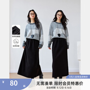 梵希蔓黑色后開叉半身裙女2024年冬季新款高腰包臀裙顯瘦直筒長裙 M9936 黑色 M