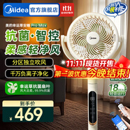 美的（Midea）空氣循環(huán)扇電風(fēng)扇落地扇家用搖頭臺式桌面兩用電扇可拆洗節能立式輕音輕羽扇宿舍低噪臺扇 【風(fēng)隨溫變 分區吹風(fēng)】離子凈化