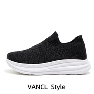 凡客誠品（VANCL）官方店 透氣高彈飛織運動鞋輕質EVA底 25春夏新品 黑色 44
