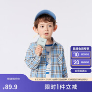 巴拉巴拉童裝兒童襯衫2025女童男童上衣格紋襯衣春裝親子百搭209125102201