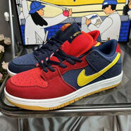 AJNIKER莆田純原Dunk高版本白黑生膠氣墊鞋舌鞋帶百搭男女滑板鞋低幫情侶 紅藍鴛鴦【吱吱響+氣墊】NIKE 40  NIKE