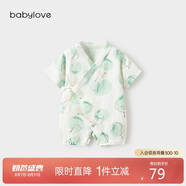 babylove嬰兒連體衣夏季竹棉山茶紗布和尚服新生兒寶寶衣服薄款透氣哈衣