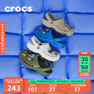 crocs卡駱馳洞洞鞋貝雅男鞋女鞋輕便耐磨一腳蹬拖鞋休閑鞋|10126 卵石色-2V3 44 (280mm)