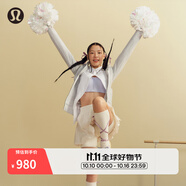 lululemon丨Scuba 女士拉鏈連帽衫 LW3KAMS 雜色超淺灰 XXS /2