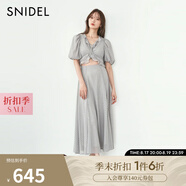 SNIDEL2025春夏新品優(yōu)雅高腰植絨圓點(diǎn)提花傘裙半身裙SWFS252011 灰色 S (0)