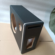 桂藍(lán)6寸8寸10寸方皮革薄款音響殼低音炮音箱空箱 6寸方薄款無(wú)源箱+網(wǎng)罩+高音+線盒