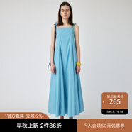 moussy 女裝新款夏日清爽大露背大擺吊帶連衣裙010GSS30-1890 115花紋藍(lán)色 S 00001