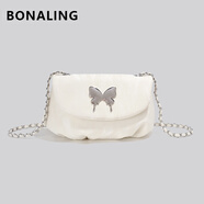 鉑吶苓包包女 褶皺云朵包2024七夕斜挎包潮時(shí)尚圓形單肩包七夕禮物 云朵包【銀色蝴蝶結】